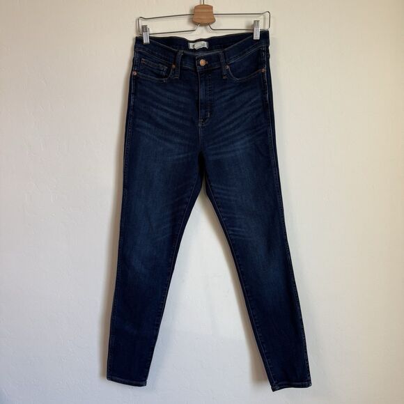Madewell 10" High Rise Skinny Jeans Women's Size 29 Dark Wash Denim Boho Casual - Picture 1 of 12
